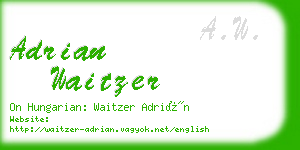 adrian waitzer business card